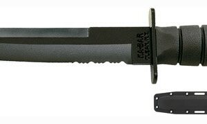 KA-BAR TANTO KNIFE - 8" W/PLASTIC SHEATH BLACK