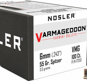 NOSLER BULLETS 6MM .243 - 55GR VARMAGEDDON TIPPED 100CT