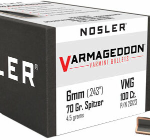 NOSLER BULLETS 6MM .243 - 70GR VARMAGEDDON TIPPED 100CT