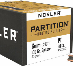 NOSLER BULLETS 6MM .243 - 100GR PARTITION 50CT