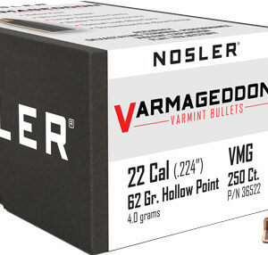 NOSLER BULLETS 22 CAL .224 - 62GR VARMAGEDDON FBHP 250CT