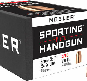 NOSLER BULLETS 9MM .355 - 124GR JHP 250CT