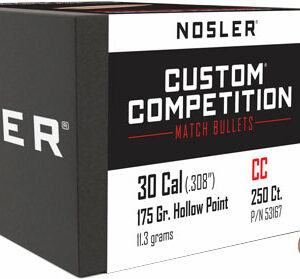 NOSLER BULLETS 30 CAL .308 - 175GR HP-BT CUSTOM COMP. 250C