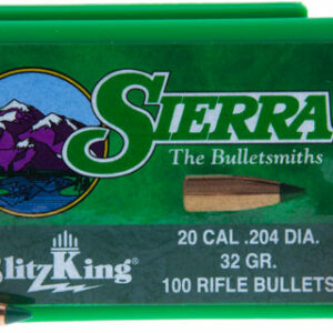 SIERRA BULLETS .20 CAL .204 - 32GR BLITZKING 100CT