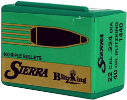 SIERRA BULLETS .22CAL .224 - 40GR BLITZKING 100CT