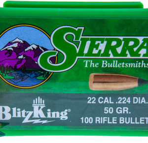 SIERRA BULLETS .22 CAL .224 - 50GR BLITZKING 100CT