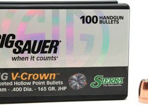 SIERRA BULLETS 10MM .400 - 165GR JHP SIG V-CROWN 100CT