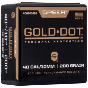 Speer Gold Dot Handgun Bullets 10mm .400" 200gr 100/pk