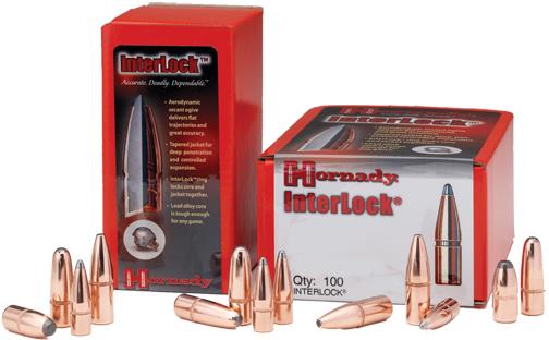 Hornady Interlock Rifle Bullets 6.5mm .264" 160 gr RN - 100/Box