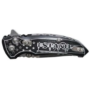 Hogue X1-Microflip 2.75" Knife Custom Outlaw Ordnance -  I Stand Engraving