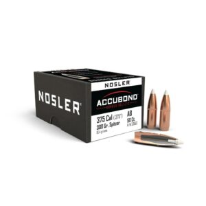 Nosler AccuBond Rifle Bullets .375 cal .375" 300 gr SBT-ACB w CANN 50/ct