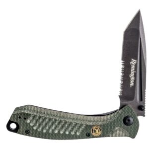 Remington EDC Liner Lock Folding Knife 5" Tanto Blade Green