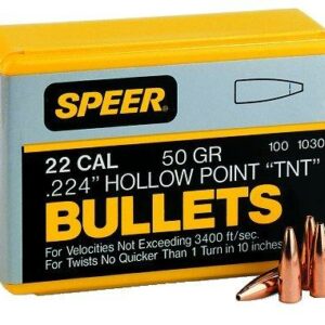 Speer TNT Rifle Bullets .22 cal .224" 50 gr TNTHP 100/ct