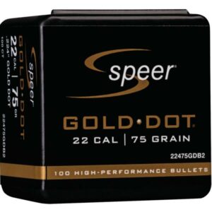 Speer Gold Dot Component Rifle Bullets .224 cal .224" 75 gr GOLD DOT SP - 100/Box