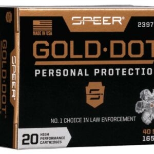 Speer Gold Dot Handgun Ammunition .40 S&W 165gr HP 1150 fps 20/ct