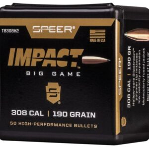 Speer Impact Big Game Bullets .308 Win 190gr TIPPED PLATED CB 50/ct
