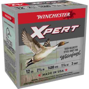 Winchester Xpert High-Velocity Steel Shotshells 12 ga 2-3/4" 1-1/8 oz 1400 fps #3 25/ct