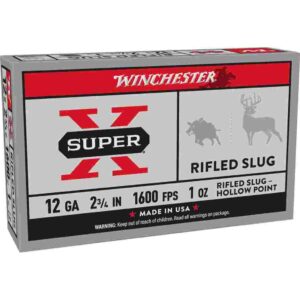 Winchester Super-X Slug Shotshells 12 ga 2-3/4" 1 oz 1600 fps Slug 5/ct