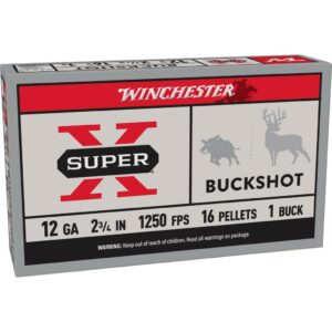 Winchester Super-X Buckshot Shotshells 12 ga 2-3/4" 1350 fps #1B 5/ct