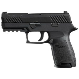 Sig Sauer P320 Compact Handgun 9mm Luger 10rd Magazines 3.9" Barrel Nitron Finish Siglite Sights MA Compliant Manual Safety