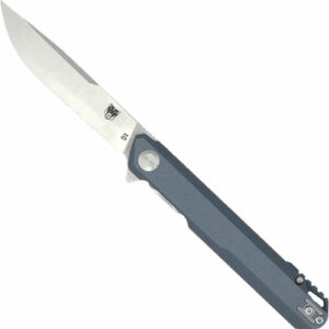 COBRATEC MONARCH 3.5" FOLDER - GREY D2 STEEL W/CLIP