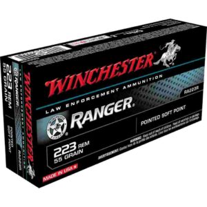 Winchester Ranger Rifle Ammunition 223 Rem 55gr PSP 3020 fps 20/ct