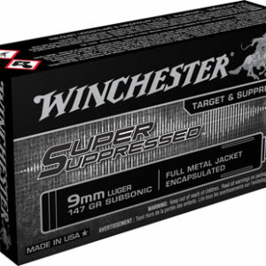 WINCHESTER SUPER SUPPRESSED - 9MM LUGER 147GR FMJ 50RD 10B/C
