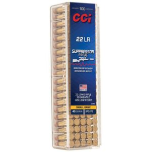 CCI Suppressor Max Rimfire .22 LR 45gr HP 970 fps 100/ct