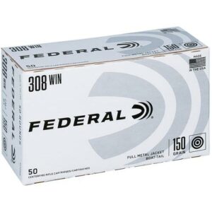 Federal American Eagle Rifle Ammunition .308 Win 150gr FMJ 2820 fps 50/ct