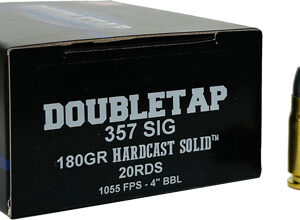 DOUBLETAP 357 SIG 180GR WFNGCH - HARDCAST SOLID 20RD 50BX/CS