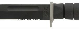 KA-BAR D2 EXTREME KNIFE - 7" SERR W/PLASTIC SHEATH