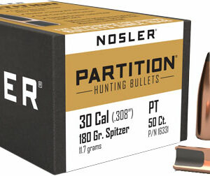 NOSLER BULLETS 30 CAL .308 - 180GR PARTITION 50CT