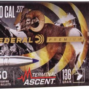 FEDERAL .277 CALIBER 136GR TERMINAL ASCENT COMP BULLET  50RD
