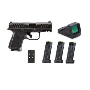 Rost Martin RM1S Handgun 9mm Luger 12(1)&15(3)rd Magazines 3.6" Barrel Black Black Viridian Red Dot Pistol Case