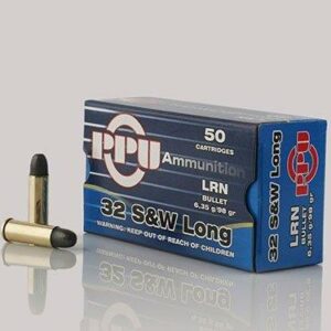 PPU Handgun Ammunition .32 S&W Long 98 gr LRN 705 fps 50/ct