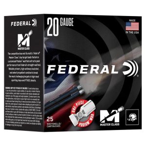 Federal Master Class Shotshells 20ga 2-3/4" 7/8oz 1250fps #8 25/ct