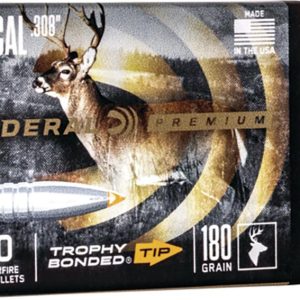FEDERAL .308 CALIBER 180GR TROPHY BONDED TIP CB BULLET 50RD