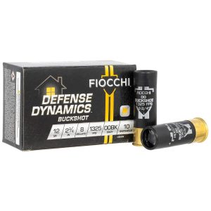 Fiocchi Defense Dynamics Shotshells 12ga 2-3/4" 8 plts 1325 fps #00 10/ct