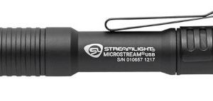 STREAMLIGHT MICROSTREAM USB - WHITE LED BLACK W/POCKET CLIP