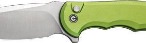CIVIVI KNIFE PRAXIS 3.75" LIME - GREEN ALUMINUM/SATIN BUTTON LK