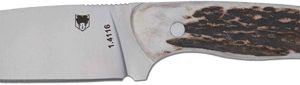 COBRATEC TWIN MOUNTAIN 4" - FIXED BLADE GENIUN STAG W/SHTH