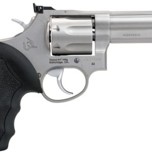 TAURUS 66 357MAG 4" AS 7-SHOT - MATTE STAINLESS STEEL RUBBER