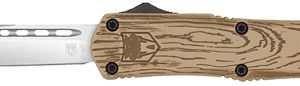 COBRATEC MEDIUM FS3 OTF 3" D2 - WOOD GRAIN CERAKOTE DROP POINT