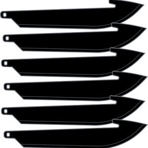 OUTDOOR EDGE 3.5" REPLACEMENT - BLADES 6-PACK BLACK BLADES