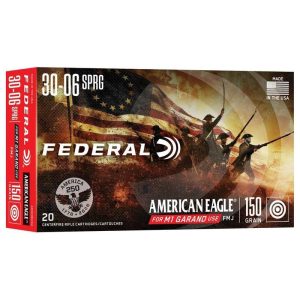 Federal American Eagle 250th Rifle Ammunition .30-06 Sprg 150gr FMJ  2740 fps 20/ct