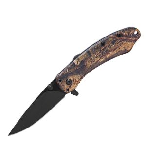 ABKT Elite Ember Folding Knife 2-3/4" Drop Point Blade Mossy Oak DNA