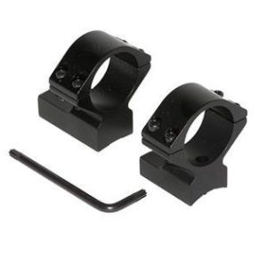 Talley Lightweight Alloy Scope Mounts - Black Anodized - 1" - Medium Weatherby Accumark - Magnum Mark V (9 LUG)