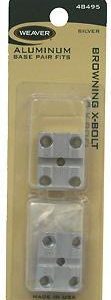 Weaver 2-Piece (Pairs) Top Mount Aluminum Scope Base - Silver - Browning X-Bolt