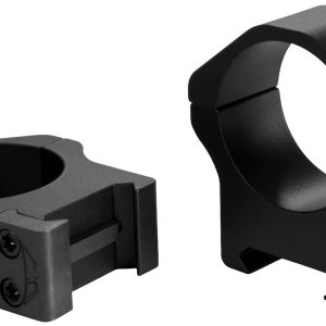 Warne 2-Piece Maxima Horizontal Fixed Scope Rings 30mm PA Low - Matte Black