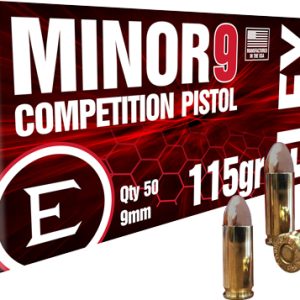ELEY MINOR 9 COMPETITION 9MM - 115GR FMJ 50RD 20BX/CS
